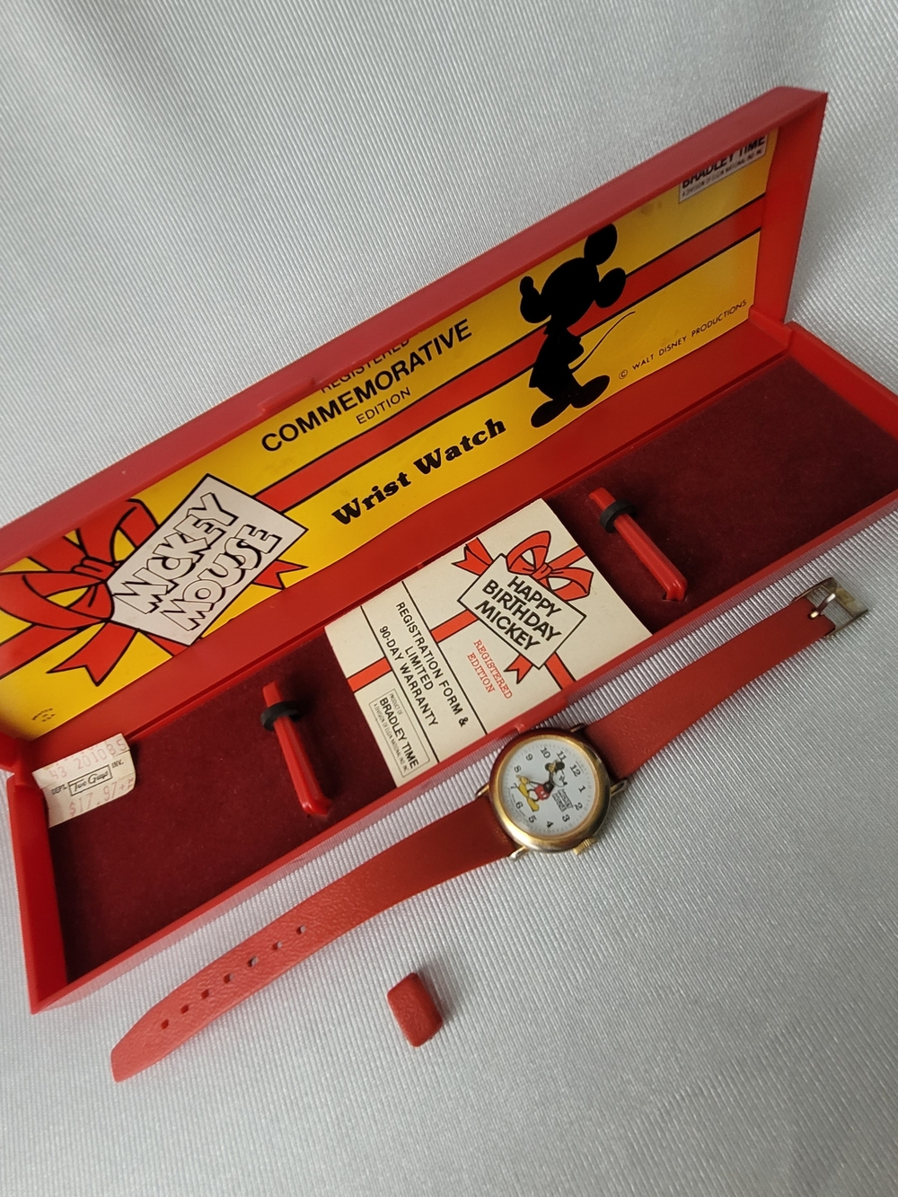 Vintage 1978 Bradley Time "Happy Birthday Mickey" Commemorative Edition Watch